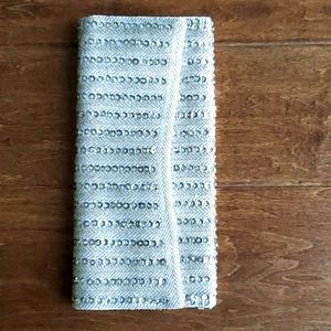 Vintage Silver and White Debbie Clutch Bag